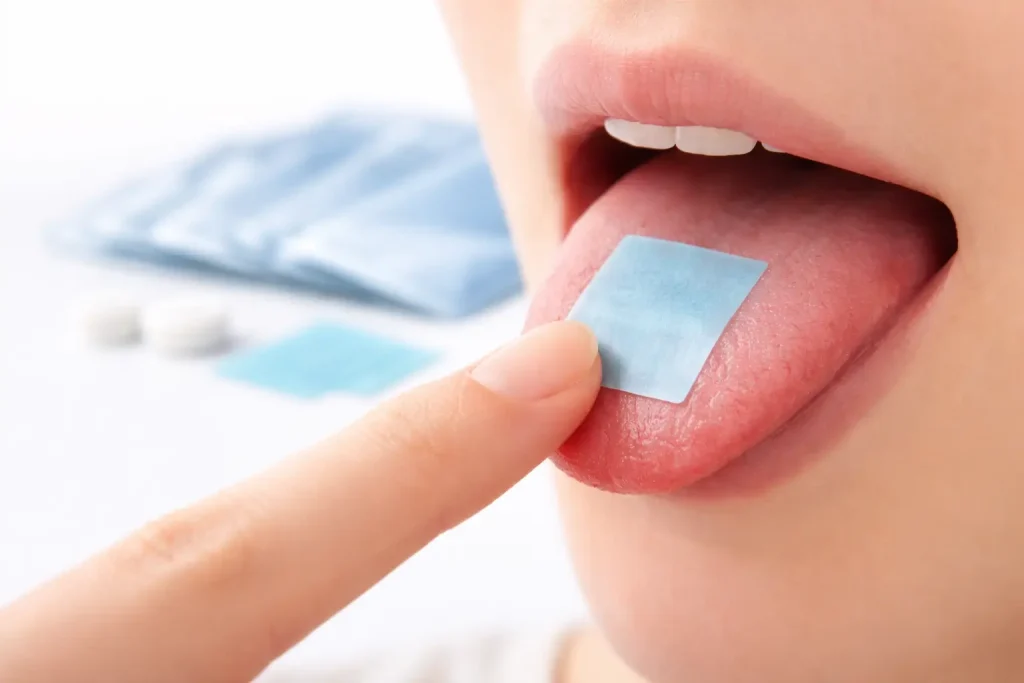 비 닉스 필름형 제형 혀에서 녹이는 방식
