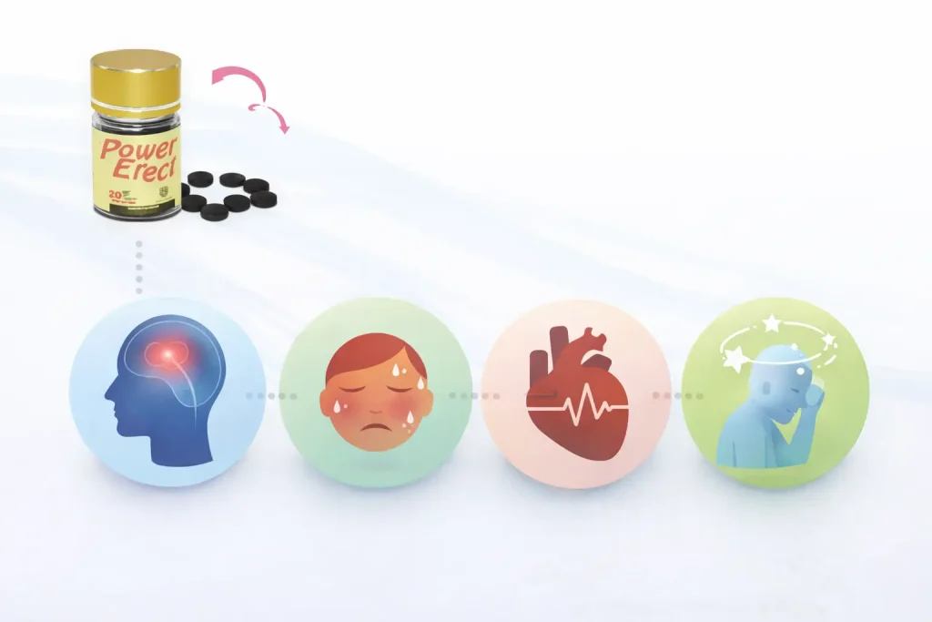 파워이렉트 부작용 위험도 인포그래픽
